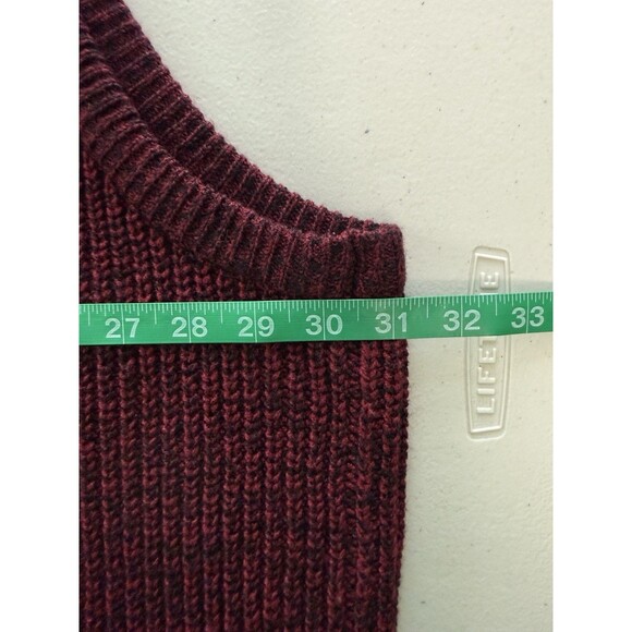 KingSize Men's Maroon Chunky Knit Sweater Vest Casual Layering Academia Size 5XL - Picture 7 of 8